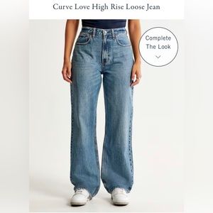 Abercrombie Curve Love High Rise Loose Jean, 28L